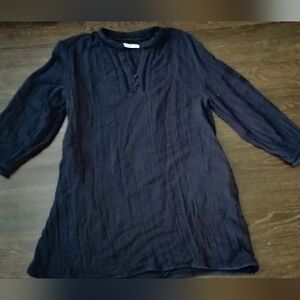 Zara Dark Blue Long Sleeve Dress